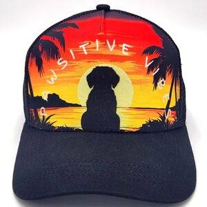 Dog Pawsitive Vibes Beach Trucker Hat